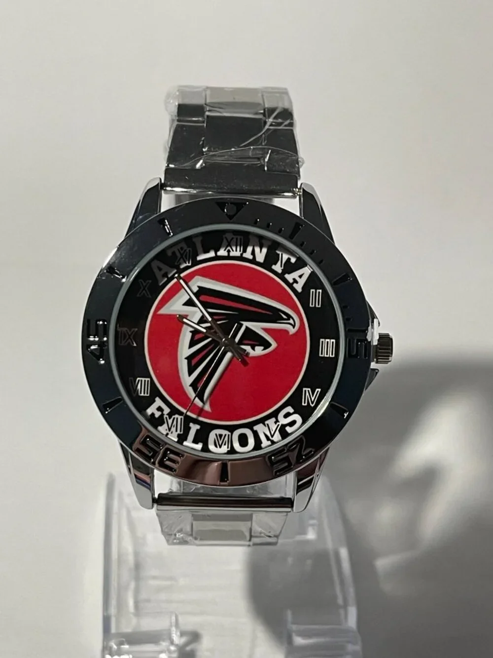 Atlanta Falcons NFL Team Logo Men's Stainless-Steel Silver Watch NEW